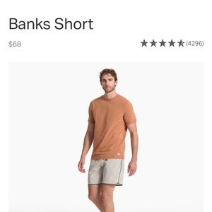 Vuori Mens Banks Short